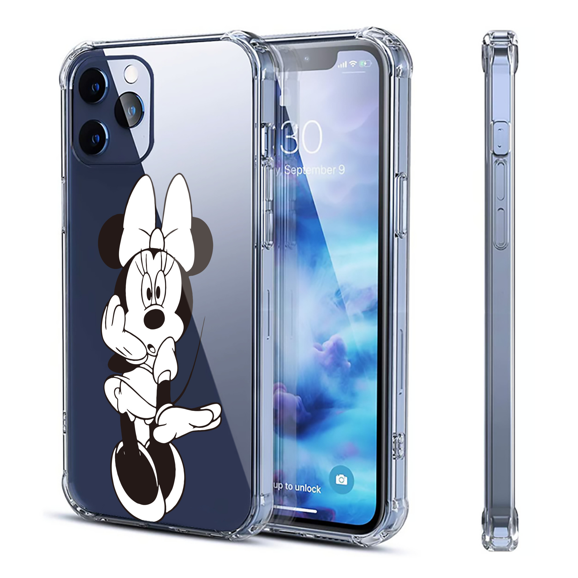 （画像用） ミッキーマウス Mickey Mouse 【iPhone 12シリーズ対応】透明スマホケース（クリアソフトケース）